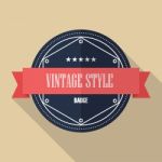 Vintage Retro Flat Badge Stock Photo