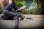 Looking For The Right Document. Confident Young Business Man In Stock Photo