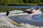 Felbridge, Surrey/uk - May 29 : Water Skiing At Wiremill Lake  N Stock Photo