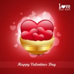 Red Love Heart, Valentines Day Concept Stock Photo