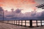 Woody Point Jetty At Sunset Stock Photo