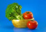 Broccoli With Tomatoes  Stock Photo