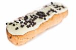 Eclair On White Background Stock Photo