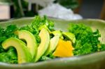 Fresh Avocado Salad Stock Photo