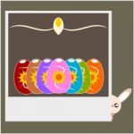 Easter Egg And Rabbit Illustration Stock Photo