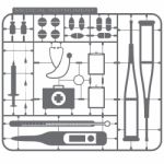 Plastic Model Set Of Medical Instrument Stock Photo