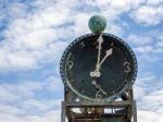 Close-up Of The Pier Waterclock On Southwold Pier Stock Photo