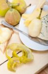 Cheese And Pears Stock Photo