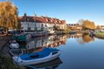 Ely, Cambridgeshire/uk - November 23 : View Along The River Grea Stock Photo