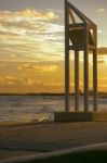 Kings Beach In The Sunshine Coast, Queensland Stock Photo