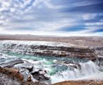 Gulfoss Waterfall In Iceland Stock Photo