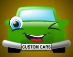 Custom Cars Means Bespoke Vehicles And Autos Stock Photo