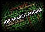 Job Search Engine Indicates Gathering Data And Analysis Stock Photo