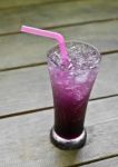 Blueberry Italian Soda Stock Photo