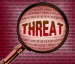 Computer Threat Represents Virus Warning 3d Rendering Stock Photo