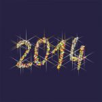 2014 New Year Fireworks Stock Photo