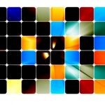 Multicolored Futuristic Background Stock Photo