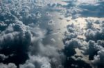 Cloudscape Over The Atlantic Ocean Stock Photo