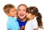 Mother With Children Stock Photo