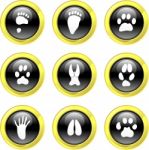 Animal Track Icons Stock Photo