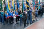 Memorial Service On Remembrance Sunday In East Grinstead Stock Photo