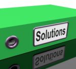 Solutions Solution Indicates Goal Resolution And Resolve Stock Photo