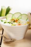 Arab Middle East Goat Yogurt And Cucumber Salad Stock Photo