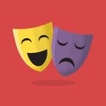 Comedy And Tragedy Theater Masks Stock Photo