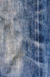 Dirty Blue Jeans With Seam Texture Stock Photo