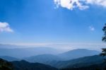 Blue Sky On Mountain Stock Photo