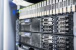 Storage Servers In Data Room Domestic Room Stock Photo