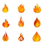 Fire Icons Stock Photo