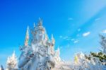 Chiang Rai, Thailand - Octuber 20 , 2016: Wat Rong Khun Temple (white Temple) In Chiang Rai, Thailand Stock Photo