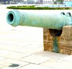 Bronze Cannon In Africa Morocco  Green  And The Old Pavement Stock Photo