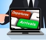 Departures Arrivals Keys Displays Travel And Vacation Stock Photo