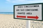 Sign At The Beach (granted Area) Stock Photo