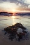 Coastline Area Of Sagres, Portugal Stock Photo