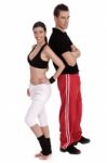 Fitness Couple Standing Stock Photo