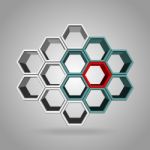 3d Hexagon Pattern Stock Photo