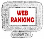 Web Ranking Indicates Computing Keyword And Net Stock Photo