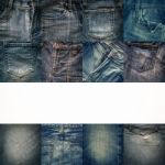 Collage Set Of Jeans Background Stock Photo