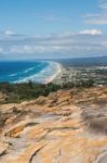 Pristine Beach On Moreton Island.  Stock Photo