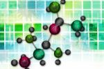 Molecular Background Stock Photo