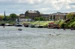 Rowing And Boating On The River Thames Between Hampton Court And Stock Photo