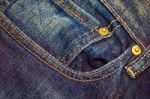 Jeans Pocket For Background Stock Photo