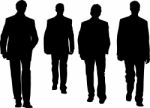 Silhouette Fashion Men Stock Photo