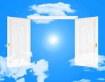 Sky Doorway Shows Doorways Doors And Eternity Stock Photo