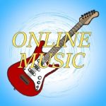 Online Music Indicates Web Site And Internet Stock Photo