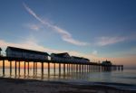 Sunrise Over Southwold Pier Stock Photo