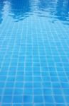 Blue Tile Floor Pool Stock Photo